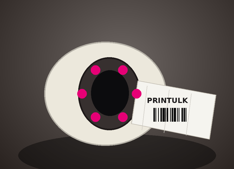 Compact roll of bespoke labels suitable for a short production run